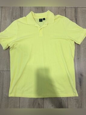 Vintage hugo boss yellow polo t